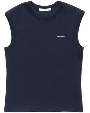 Acne Studios Logo Muscle T-Shirt - Blue