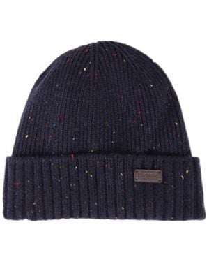 Barbour Logo Knitted Hat - Blue
