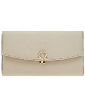 Ferragamo Logo Hand-Held Bag - Natural