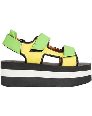 Marni Multicoloured Thick-Soled Sandals - Green