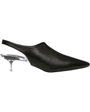 Courreges Open-Toe High-Heeled Sandals - Black