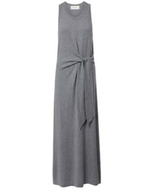 Lisa Yang Angeline Cotton And Cashmere Maxi Dress - Grey