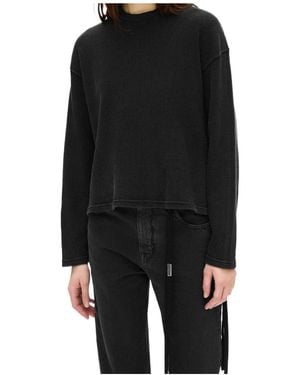 Ann Demeulemeester Nikita Graphic-Print Long-Sleeve T-Shirt - Black