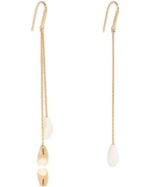 Isabel Marant Asymmetric Drop Earrings - White