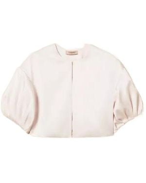Twinset Duchesse Cropped Jacket - Natural