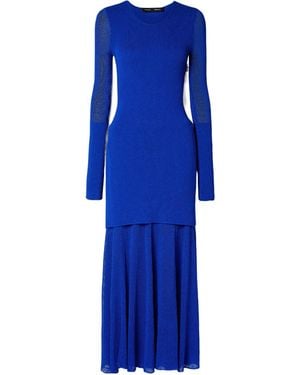 Proenza Schouler Anita Multi-Layer Knit Dress - Blue