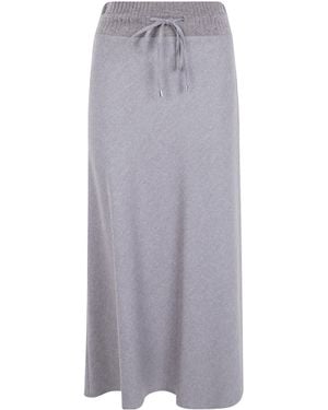 D.exterior Lace-Up Detail Skirt - Grey