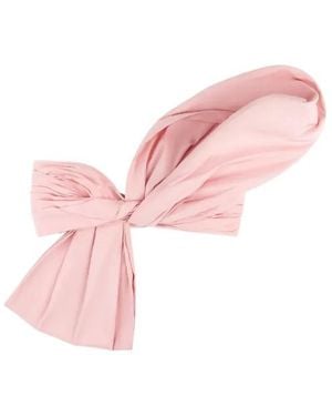 Area Knotted Taffeta Bandeau Top - Pink