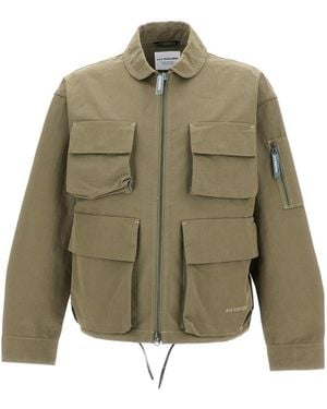 and wander Waterproof Cotton Blend Jacket - Green