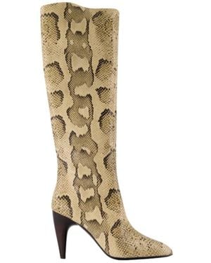 Isabel Marant Pointed-Toe Tall Boots - Metallic