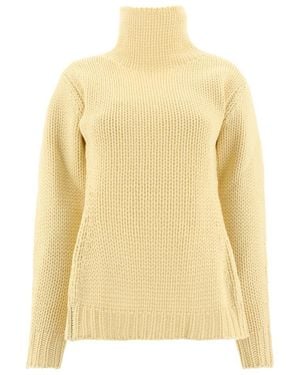 Jil Sander Discovery Back Turtleneck Knitted Jumper - Yellow