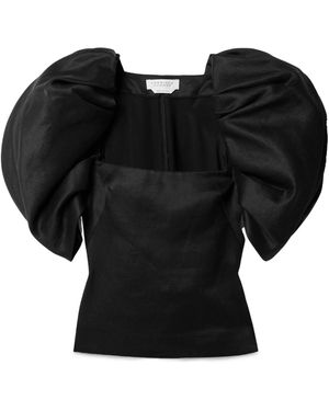 Gabriela Hearst Puff Sleeve Top - Black