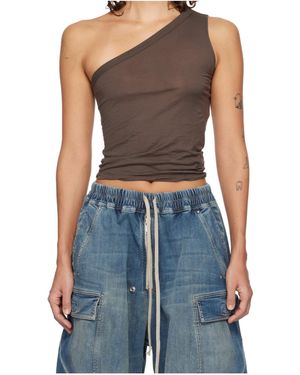 Rick Owens Emple Sl Ziggy One-Shoulder Vest - Blue