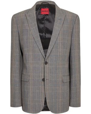 BOSS Classic Check Blazer - Grey