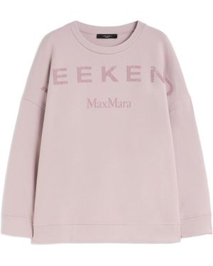 Weekend by Maxmara Logo-Print Crew-Neck Sweatshirt - Pink