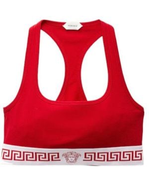Versace Greca Motif Bralette - Red