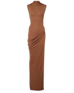 AYA MUSE Drapery-Style Dress - Brown