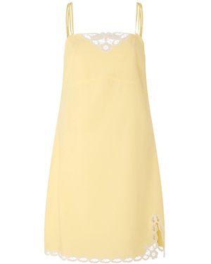 Soeur Lace Detail Slip Dress - Yellow