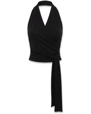 AYA MUSE Aelir V-Neck Top - Black