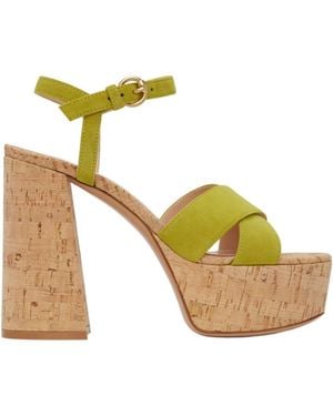 Gianvito Rossi Cross-Strap Heels - Yellow