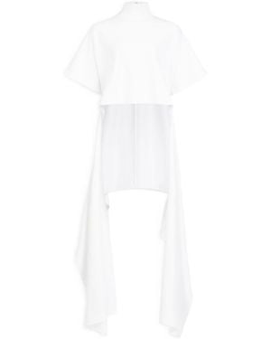 Alaïa Asymmetrical-Hem T-Shirt - White