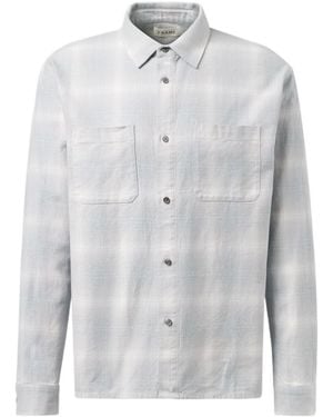 FRAME Plaid Long-Sleeved Shirt - Gray