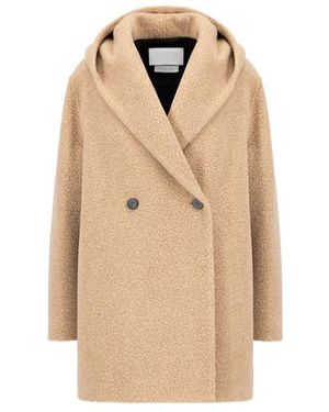 Harris Wharf London Hooded Jacket - Natural