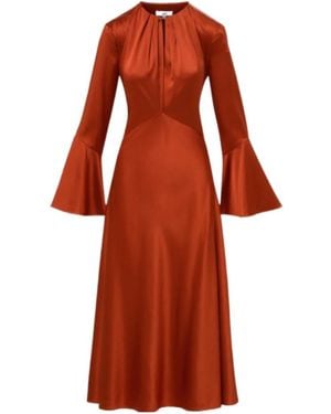 Veronica Beard Ezri Midi Dress - Red