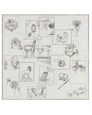 Loro Piana Pattern Scarf - White