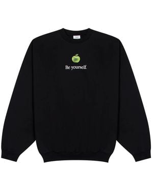 Vetements Be Yourself Printed Crewneck Sweatshirt - Black