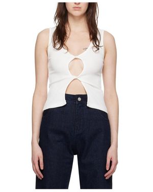 Christopher Esber Cut-Out Knotted Top - Blue