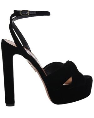 Aquazzura Platform Sandals - Black