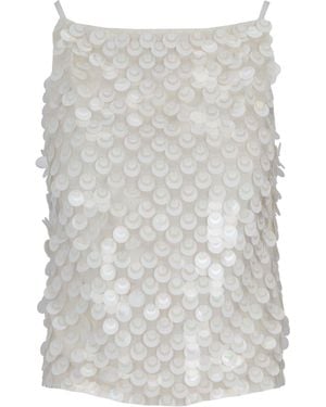 P.A.R.O.S.H. Sequin-Embellished Top - Gray