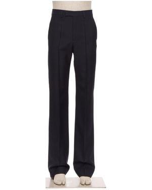 Valentino Pleated Slim Fit Trousers - Blue