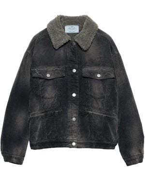 Prada Corduroy Blouson Jacket - Black
