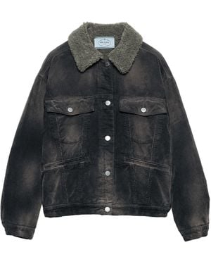 Prada Corduroy Blouson Jacket - Black