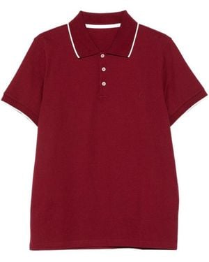 Saint Laurent Short-Sleeved Polo Shirt - Red