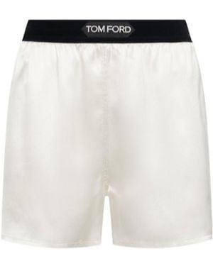Tom Ford Elastic Waist Shorts - White