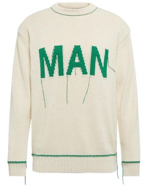 Junya Watanabe Crew Neck Long-Sleeved Jumper - Green