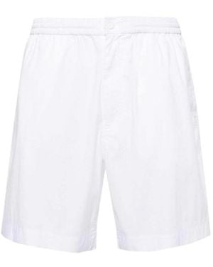 Aspesi Elasticated-Waist Poplin Shorts - White