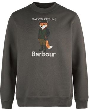 Maison Kitsuné Round Neck Sweater - Gray