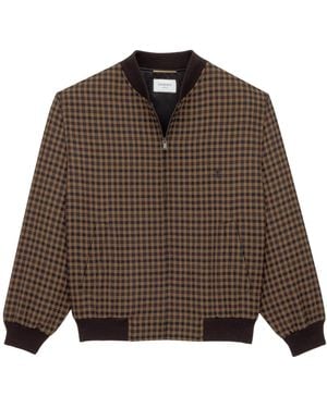 Saint Laurent Cassandre Loose-Fit Bomber Jacket - Brown