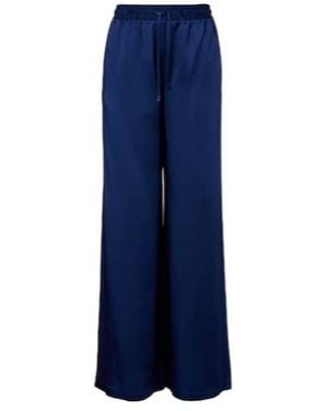 Stella McCartney Satin Wide-Leg Pants - Blue