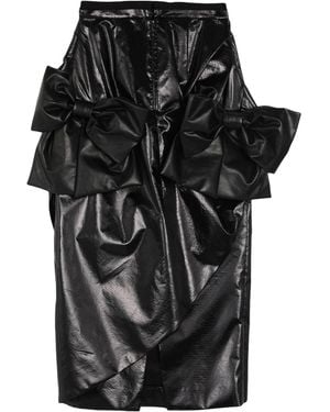 Maison Margiela Metallic Pencil Skirt - Black