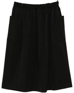 Comme des Garçons Wool Midi Skirt - Black