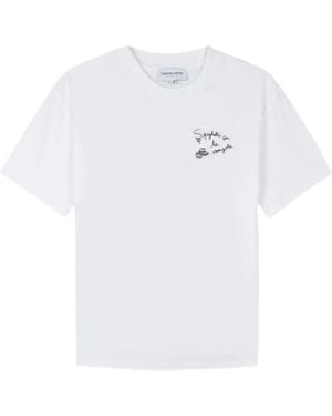 Maison Labiche Lettering Embroidered T-Shirt - White