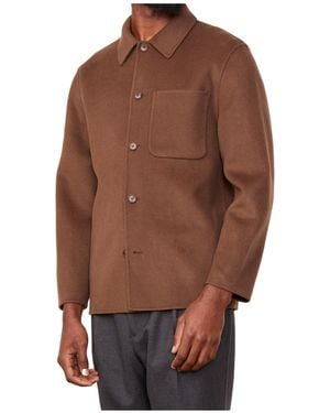 Officine Generale Long Sleeve Jacket - Brown