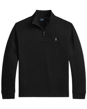 Polo Ralph Lauren Quarter-Zip Knitted Jumper - Black