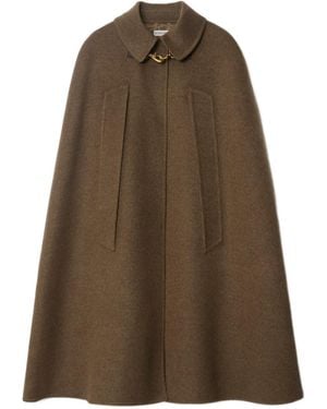 Burberry Hook And Loop Cloak - Brown