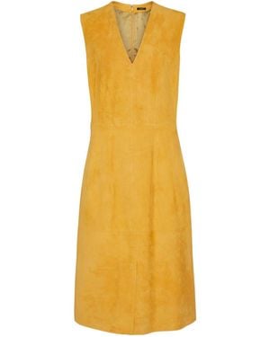 JOSEPH V-Neck Zipper Dress - Yellow